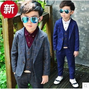 绅士童装春秋季韩版儿童马甲套装礼服男童西装三件套