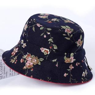 帽子女户外出游太阳帽，可折叠春夏盆帽中老年渔夫帽防晒帽中老年帽