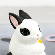可爱小兔子陶瓷摆件 动物装饰工艺品办公室公仔桌面摆设创意