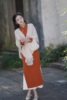 她来了复古馆柿柿如意旗袍冬季长袖优雅新中式风中长款连衣裙