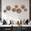 新中式创意木雕墙饰客厅沙发背景墙装饰挂件玄关立体壁饰墙品