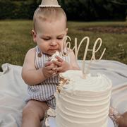 ins风宝宝周岁生日蛋糕装饰木质，蛋糕插牌数字，1生日木质手写插牌