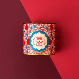 中式喜糖盒结婚包装盒子，创意婚礼伴手礼盒铁盒，成品糖盒喜糖袋子