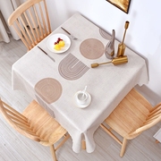防水防油免洗桌布防烫布艺正方形四方桌台布餐桌垫家用tpu圆桌布