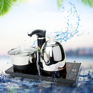 ronkin电磁炉茶具烧水壶全智能，自动上水电热水壶家用不锈钢电茶炉