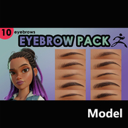 Model 10组眉毛模型ZBP笔刷blender素材Eyebrow Pack