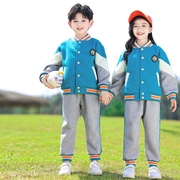 春秋季小学生校服一年级，儿童班服三件套深绿色幼儿园园服运动套装