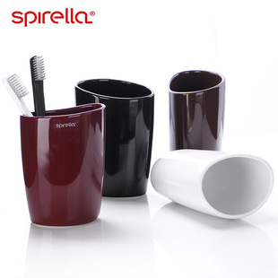 spirella丝普瑞简约情侣浴室，陶瓷漱口杯牙缸创意，刷牙杯牙刷杯子