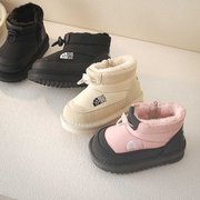 防水女童鞋1一2岁宝宝，雪地靴男孩短靴婴童棉鞋，软底学步鞋加绒加厚