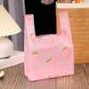 粉色水蜜桃图案塑料袋打包袋环保袋背心袋购物袋小号中号大号定制