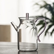 叶屿仿宋执壶耐热玻璃泡茶壶，自带过滤网茶壶，泡茶家用单个煮茶壶