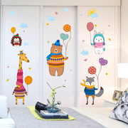 卡通房门贴纸儿童房间，创意装饰家具翻新自粘衣，柜子卧室布置贴画