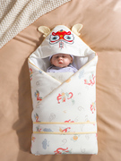 童泰初生婴儿纯棉包被春秋夏季抱被新生龙宝宝(龙宝宝)用品，产房薄包单外出(单外出)