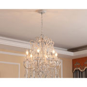 2023美式乡村客厅灯创意复古法式灯个性，餐厅卧室床头白色水晶吊灯