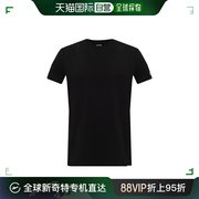 香港直邮Dsquared2D二次方男士T恤黑色圆领短袖百搭休闲舒适