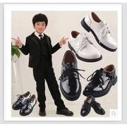 春秋男童英伦风黑色小皮鞋，单鞋韩版中童学生休闲男孩演出皮鞋