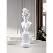 欧式希腊女神雕塑人像摆件 创意家居客厅艺术石膏像树脂装饰摆设