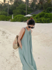 三亚沙滩裙海边度假超仙性感露背连衣裙法式高级感无袖背心长裙子