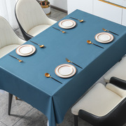 极速桌布防水防油免洗防烫餐桌垫纯色墨绿色PVC桌布茶几长方形餐
