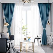 窗帘成品卧室全遮光隔热加厚棉，麻布遮阳窗，帘布北欧风轻奢简约现代