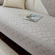 四季全棉沙发垫防滑通用简约现代布艺实木坐垫纯棉皮套罩2023