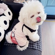 洞眼冰丝吊带四脚衣宠物比熊猫雪纳瑞泰迪狗狗衣服春夏装薄款