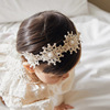 韩国女宝宝花朵蕾丝系带，发带女婴儿礼服公主，头花儿童公主头带