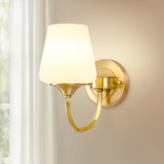 美式壁灯卧室床头灯全铜法式轻奢客厅楼梯欧式复古高级感铜灯