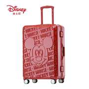 迪士尼铝框行李箱万向轮男女学生密码拉杆箱24寸旅行箱20寸登