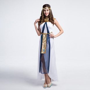 希腊女神角色扮演cos性感舞蹈表演长裙埃及艳后万圣节演出衣服装
