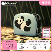 LeSportsac乐播诗2024熊猫Panda可爱手拿便捷化妆包收纳包