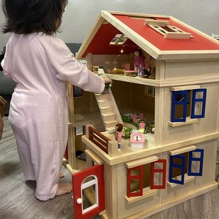 女孩小屋别墅公主房子木屋玩具屋木制过家家玩具益智大型娃娃家