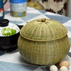 茶叶罐竹编收纳盒有盖家用竹制品，带盖子竹篮围棋篮手编筐茶饼盒