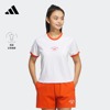 休闲短款上衣圆领短袖T恤女装夏季adidas阿迪达斯轻运动