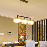 新中式现代简约长方形餐厅，吊灯三头书房吧台灯中国风，饭厅餐厅灯具