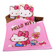 hello kitty凯蒂猫宝宝小毛巾纯棉吸水家用全棉儿童迷你方巾粉色