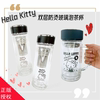 中国台湾hellokitty单耳双层玻璃泡茶杯，附盖凯蒂猫防烫隔热咖啡杯