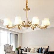 美式客厅吊灯轻奢全铜欧式主卧复古餐厅卧室，灯大气法式高级感灯具