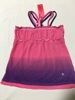 外贸童装 S*assy精致logo 甜美玫红紫色渐变多肩带吊带衫舒适可爱