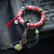 西藏牦牛骨手编手串藏式男女生手链民族风饰品礼物