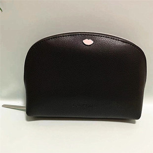 兰蔻黑色贝壳化妆包便携高颜值收纳包零钱包整理包简约(包简约)手拿包