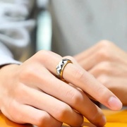 男士特大号戒指钨钢钨金指环，大粗手食指中指，加宽切面潮男商务结婚