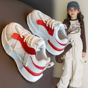 卡丁联名酷丁女童鞋子2024年春季儿童软底防滑跑步鞋中大童女