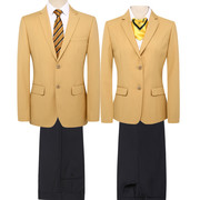 21世纪不动产西装男女金色西服上衣外套房地产销售工作制服职业装
