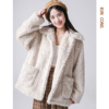 羊羔毛外套(毛外套)女奶fufu兔毛，加绒小个子加厚短款棉衣冬装棉袄