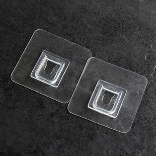u型卡扣挂钩通用配件强力，透明免打孔粘钩壁挂置物架无痕粘胶贴片.