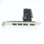 台式机电脑机箱PCI转USB扩展卡一拖四集线器4HUB合宝4位USB2.0口