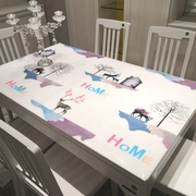 餐桌垫pvc防水防油免洗软玻璃透明桌垫长方形茶几桌布塑料水晶垫