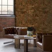 北欧风格墙纸客厅复古曲线条纹简约古典深色沙发电视背景壁纸卧室