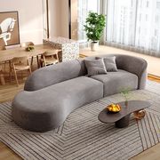 北欧网红布艺沙发意式极简弧形奶油风现代客厅异形转角沙发小户型
